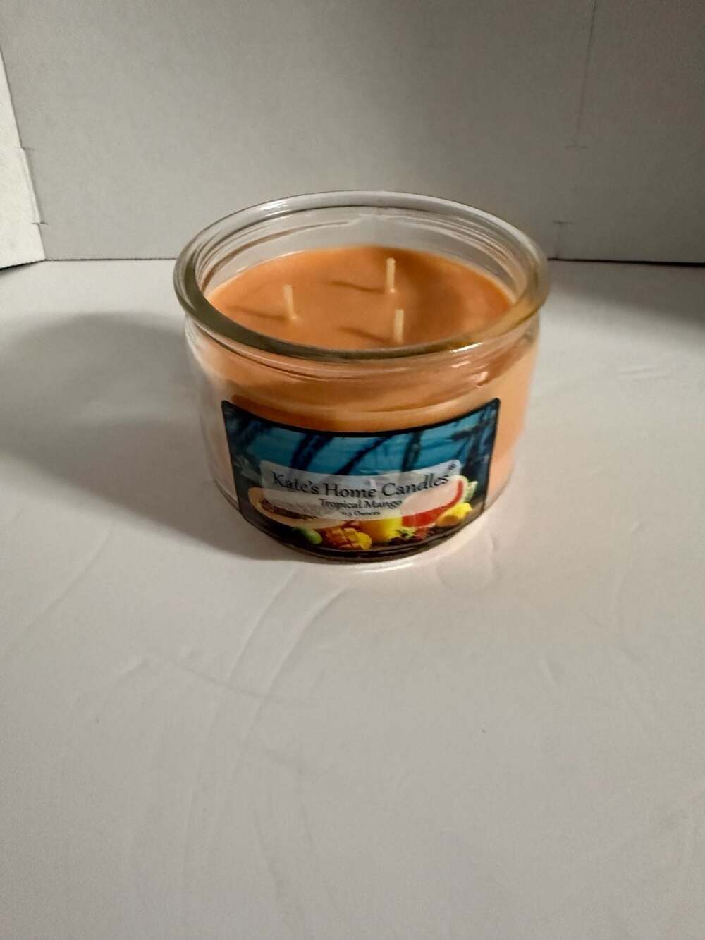 Kate's Home Candles Tropical Mango 11.5 Ounce 3-Wick Candle